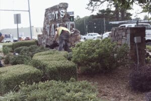 Hot Springs Village West Gate Monument Sign Demolished 10