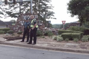 Hot Springs Village West Gate Monument Sign Demolished 12
