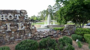 Hot Springs Village West Gate Monument Sign Demolished 6