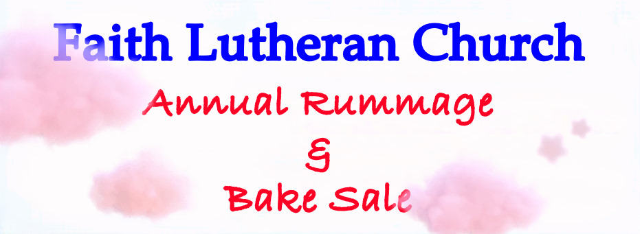 2022 Annual HSV Faith Lutheran Church Rummage Sale