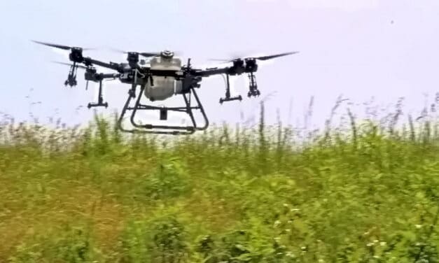 Drone Spraying Hot Springs Village Dams