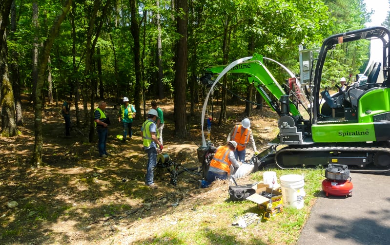 Spiraline X culvert rehabilitation demo in Hot Springs Village