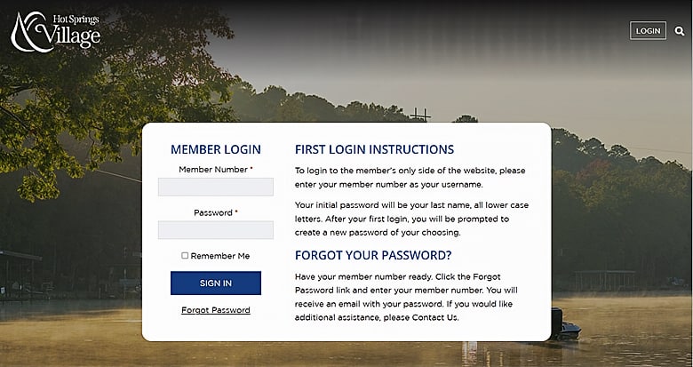 Hot Springs Village POA to launch new Members Portal on website interior image