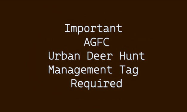 Important – AGFC Urban Deer Hunt Management Tag Required