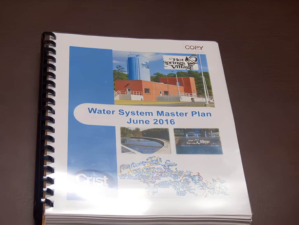 Reality of Hot Springs Village Water Mains 2016 study by Crist Engineering