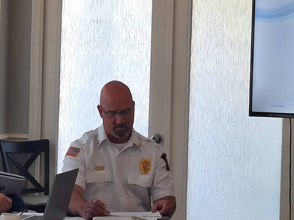 Fire Chief Miller Gives Update at 2024 HSVPOA Board Retreat 4