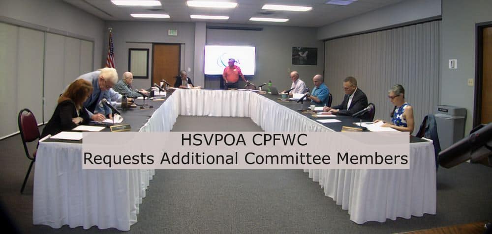 HSVPOA CPFWC Requests Additional Committee Members