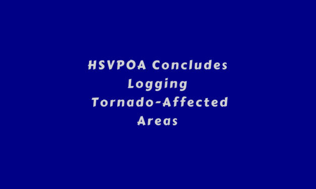 HSVPOA Concludes Logging Tornado-Affected Areas